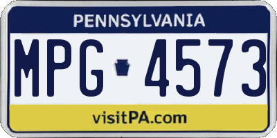 PA license plate MPG4573