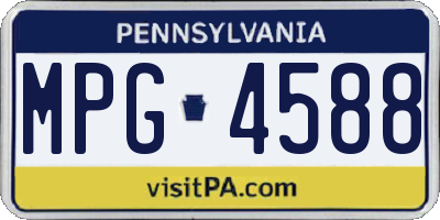 PA license plate MPG4588