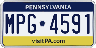 PA license plate MPG4591