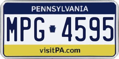 PA license plate MPG4595