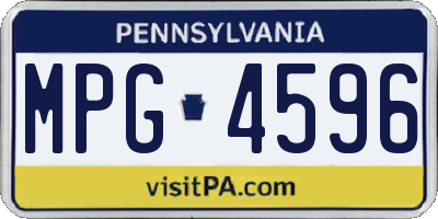 PA license plate MPG4596
