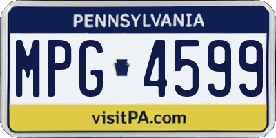 PA license plate MPG4599