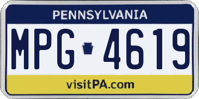 PA license plate MPG4619