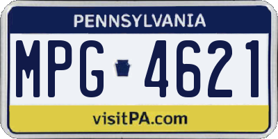 PA license plate MPG4621