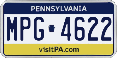 PA license plate MPG4622