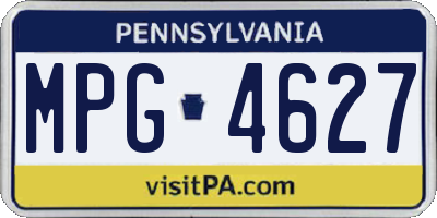 PA license plate MPG4627