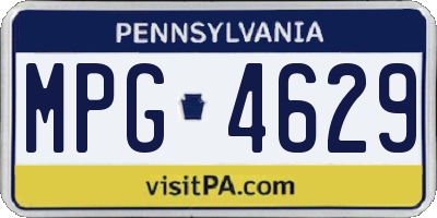 PA license plate MPG4629