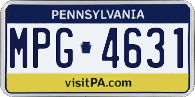 PA license plate MPG4631