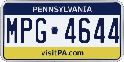 PA license plate MPG4644