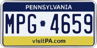 PA license plate MPG4659