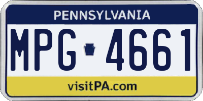 PA license plate MPG4661