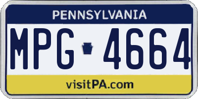 PA license plate MPG4664