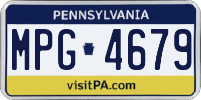 PA license plate MPG4679