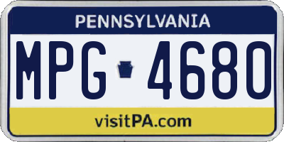PA license plate MPG4680