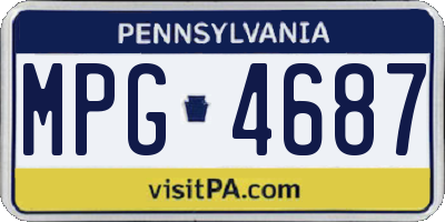 PA license plate MPG4687