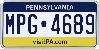 PA license plate MPG4689