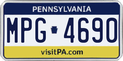 PA license plate MPG4690
