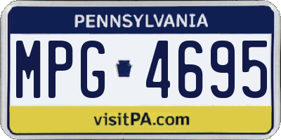 PA license plate MPG4695