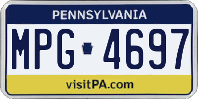PA license plate MPG4697