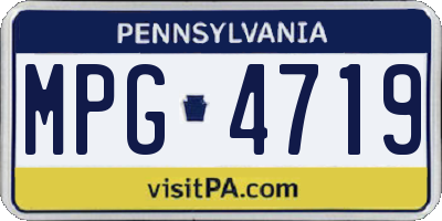 PA license plate MPG4719