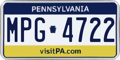 PA license plate MPG4722