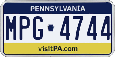 PA license plate MPG4744