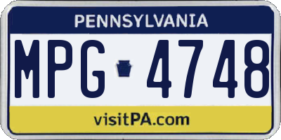 PA license plate MPG4748