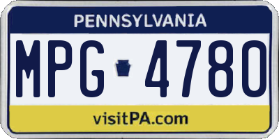 PA license plate MPG4780