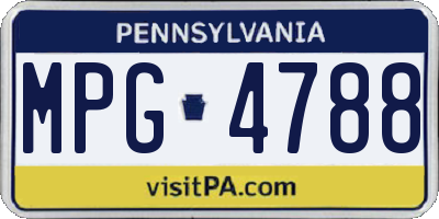 PA license plate MPG4788
