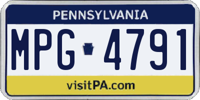 PA license plate MPG4791