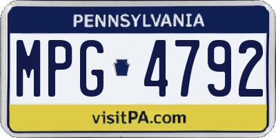 PA license plate MPG4792