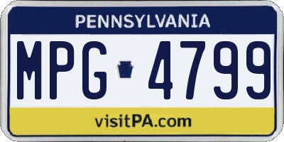 PA license plate MPG4799