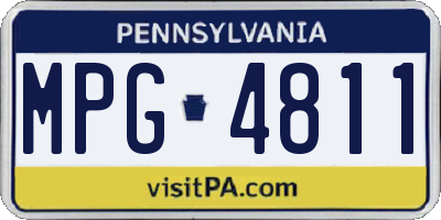 PA license plate MPG4811