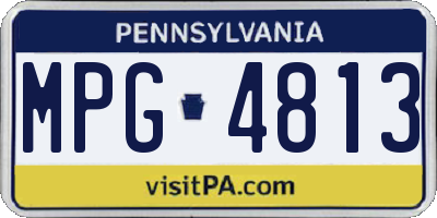 PA license plate MPG4813