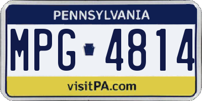 PA license plate MPG4814