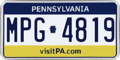 PA license plate MPG4819