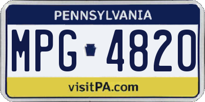 PA license plate MPG4820