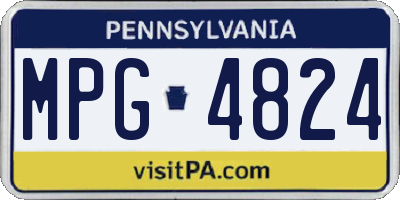 PA license plate MPG4824