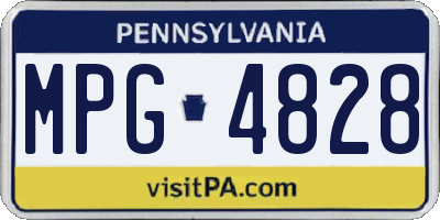 PA license plate MPG4828