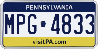 PA license plate MPG4833