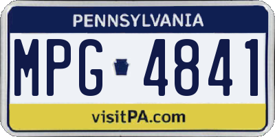 PA license plate MPG4841