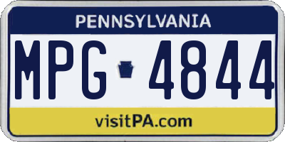 PA license plate MPG4844