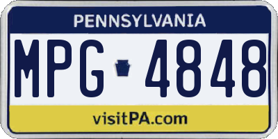 PA license plate MPG4848