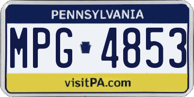 PA license plate MPG4853