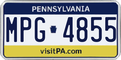 PA license plate MPG4855