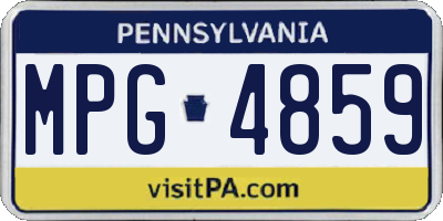 PA license plate MPG4859