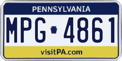 PA license plate MPG4861