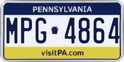 PA license plate MPG4864