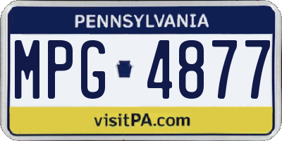 PA license plate MPG4877
