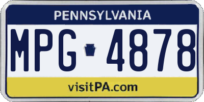 PA license plate MPG4878